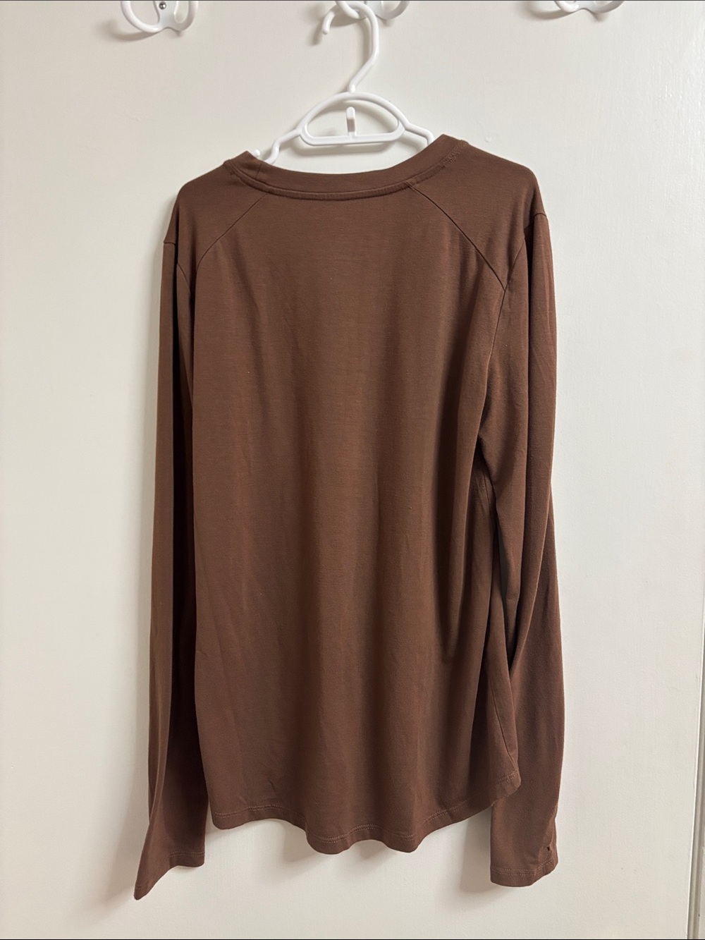 Women’s FreeFly Long Sleeve Crewneck Bamboo Shirt in Brown XS - Picture 3 of 6